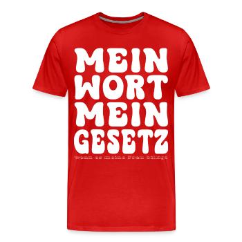 Ma parole, ma loi - T-shirt bio Premium Homme - rouge - Devant - Damien (186cm)