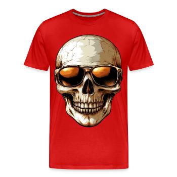 Crâne chic - T-shirt bio Premium Homme - rouge - Devant - Damien (186cm)