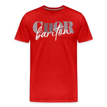 Choir Baritone - Men's Premium Organic T-Shirt - red - Front - Damien (186cm)