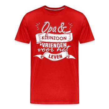 Opa und Enkel auf Lebenszeit - Männer Premium Bio T-Shirt - Rot - Vorne - Damien (186cm)