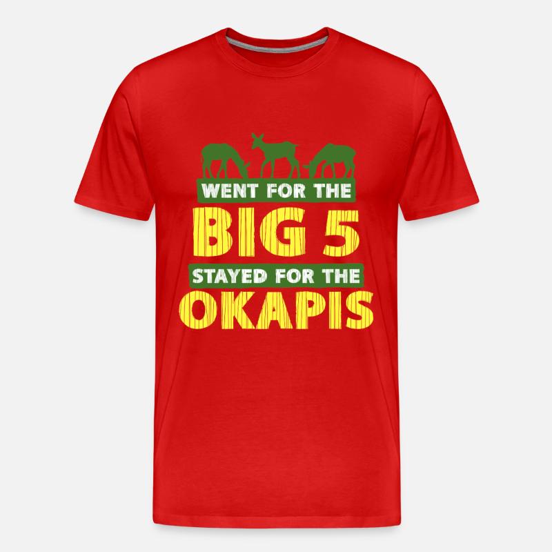 Okapi Tier - Männer Premium Bio T-Shirt - Rot