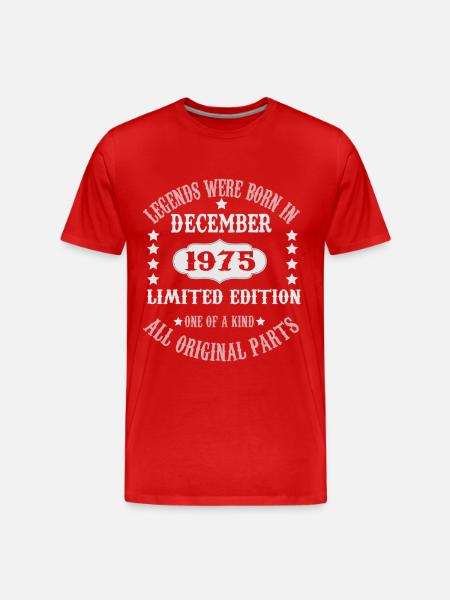 Legends-were-born-in-December-1975 - Men's Premium Organic T-Shirt - red