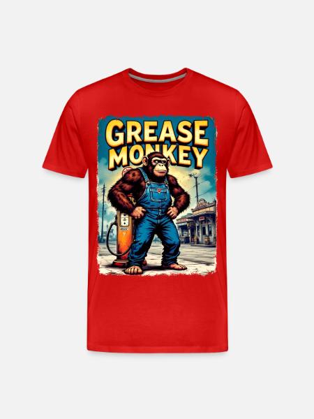 GreaseMonkey Retro Street Art - Men's Premium Organic T-Shirt - red
