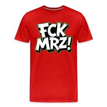 Slogan de protestation politique FCK Mar - T-shirt bio Premium Homme - rouge - Devant - Damien (186cm)