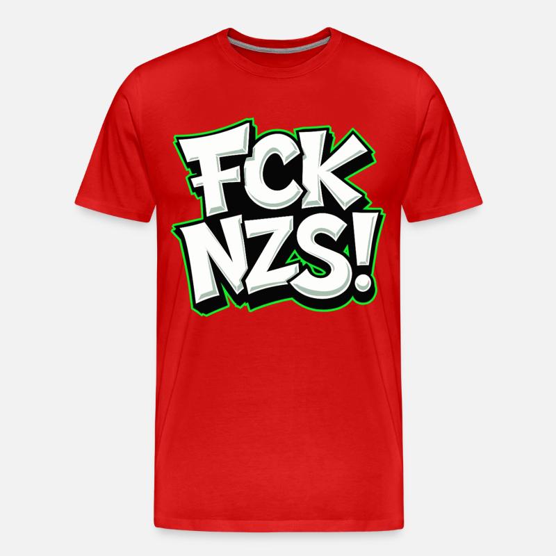 FCK NZS Statement gegen Rassismus - Männer Premium Bio T-Shirt - Rot