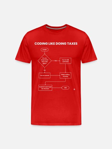 Codierung wie Steuererklärung – Hope Gift einreichen - Männer Premium Bio T-Shirt - Rot