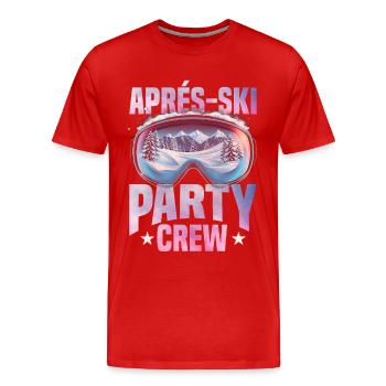 Piste de l’équipe d’après Ski Party - T-shirt bio Premium Homme - rouge - Devant - Damien (186cm)