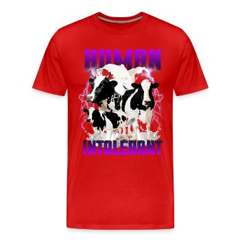 Intolérant Intolérant Pirate Inportable - T-shirt bio Premium Homme - rouge - Devant - Damien (186cm)