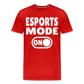 Mode esport ACTIVÉ – Gaming - T-shirt bio Premium Homme - rouge - Devant - Damien (186cm)