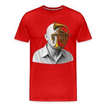 HORN MAN - sound & vision - T-shirt bio Premium Homme - rouge - Devant - Damien (186cm)