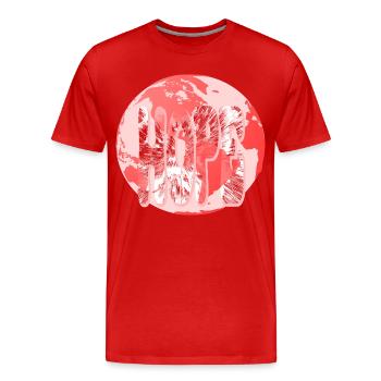 Espoir Terre Espoir - T-shirt bio Premium Homme - rouge - Devant - Damien (186cm)