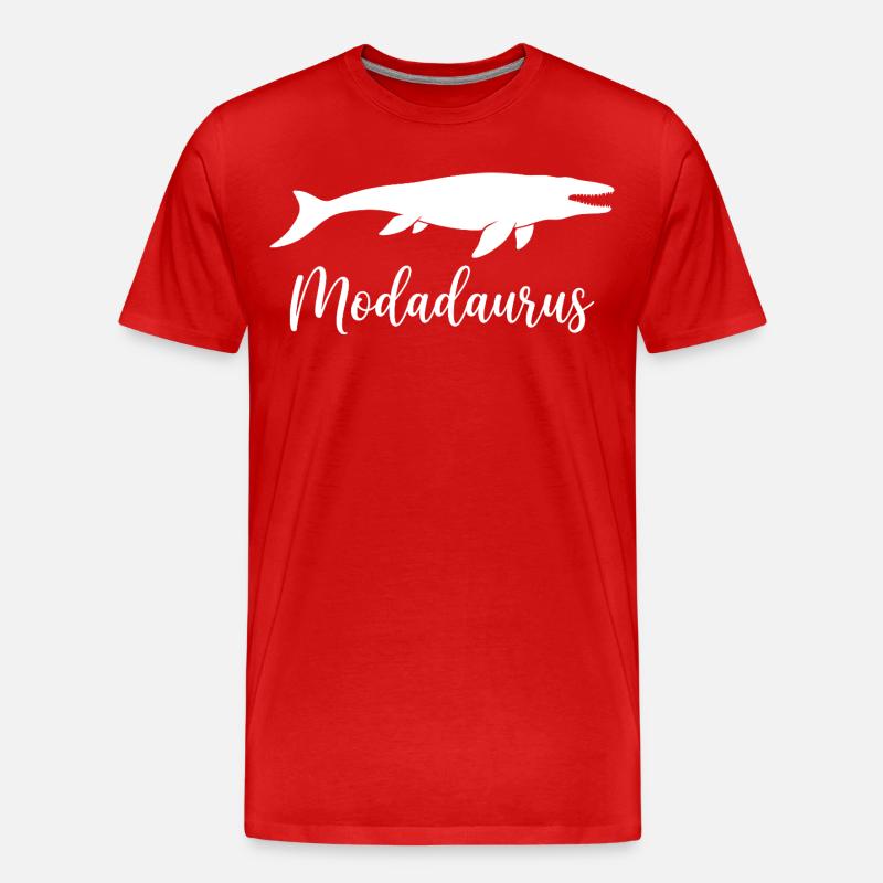 Modadaurus Mosasaurus Dinosaur Dad - Men's Premium Organic T-Shirt - red