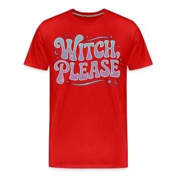 Sorcellerie Sorcière S’il vous plaît adore Sorcellerie Lanceuse de sorts - T-shirt bio Premium Homme - rouge - Devant - Damien (186cm)