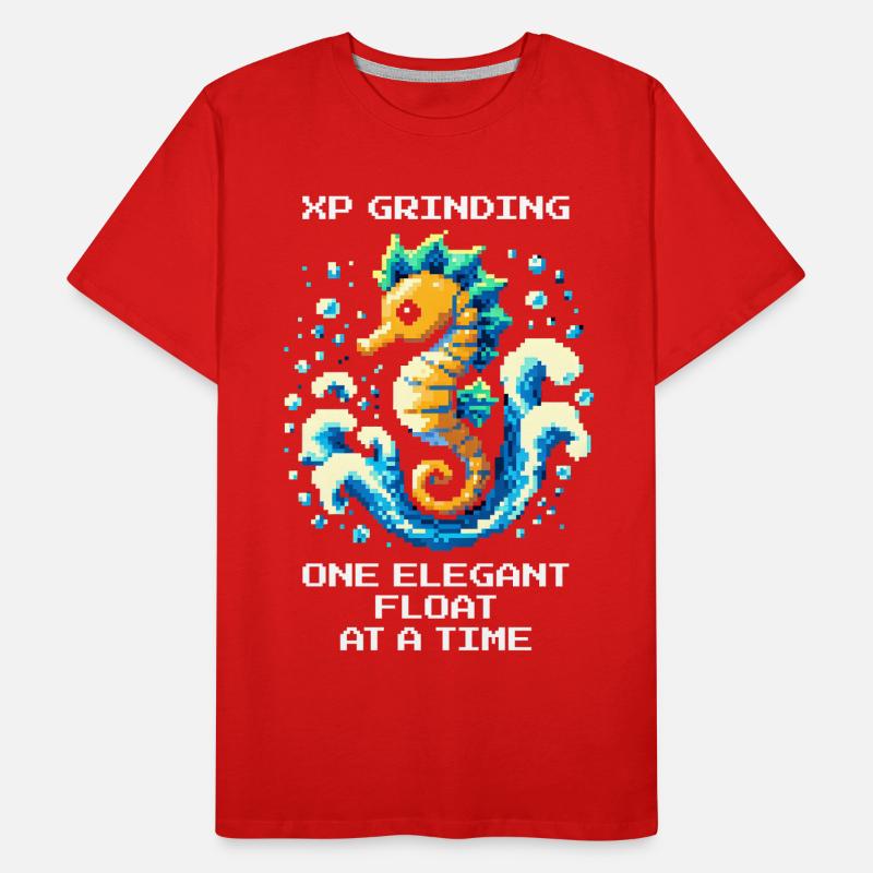 XP-Grind: elegant treiben lassen | Seepferdchen Männer Premium Bio T-Shirt