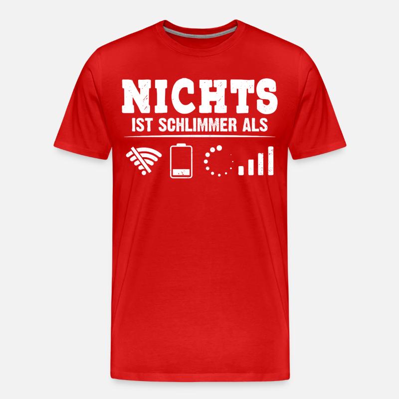 Coder NICHTS IST SCHLIMMER ALS LUSTIG - Männer Premium Bio T-Shirt - Rot