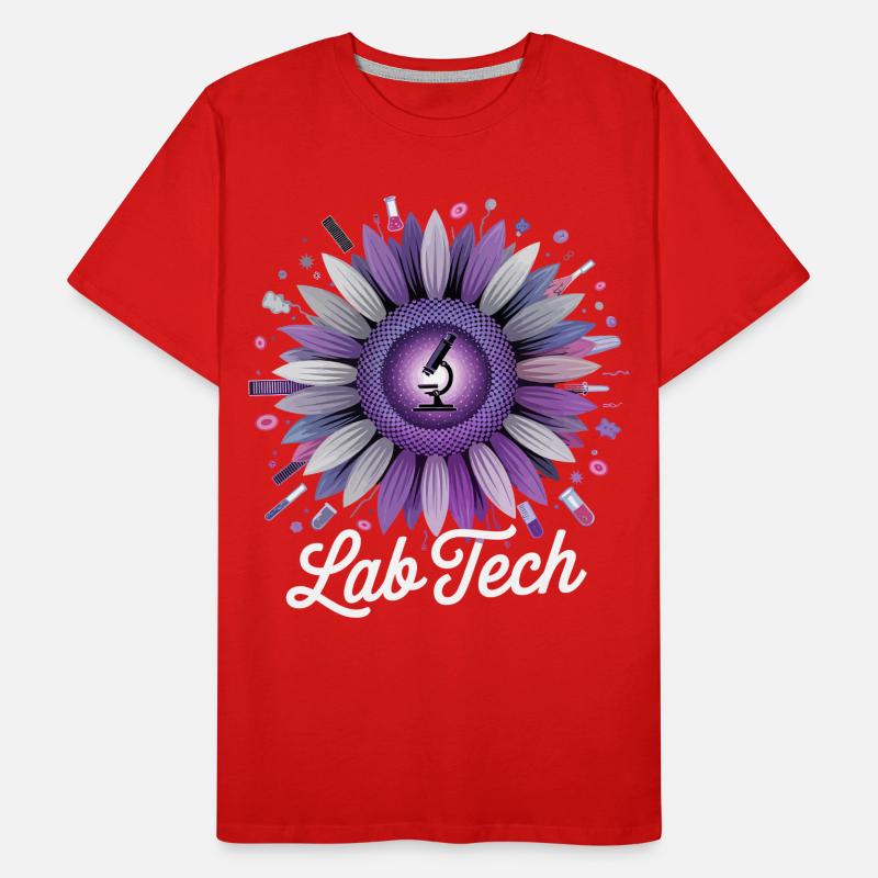 Microscope tournesol LabTech T-shirt bio Premium Homme