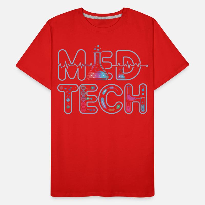 MedTech Laboratory Neon Science Design Men's Premium Organic T-Shirt