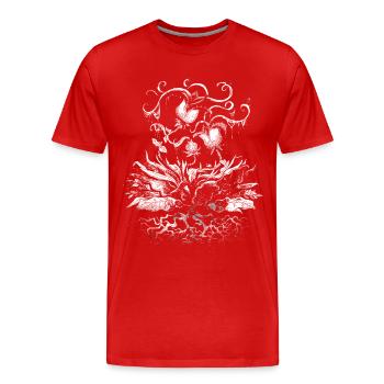 Botanischer Hunger - Männer Premium Bio T-Shirt - Rot - Vorne - Damien (186cm)