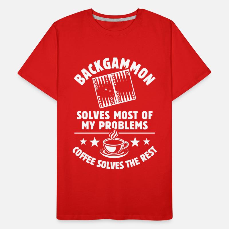 Backgammon solves most of my Problems - Kaffee Männer Premium Bio T-Shirt