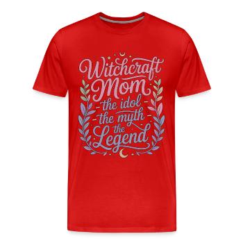 Witchcraft Mom The Idol The Myth Tarot Reading - Men's Premium Organic T-Shirt - red - Front - Damien (186cm)