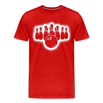 Bowler Garçons Garçons Garçons - T-shirt bio Premium Homme - rouge - Devant - Damien (186cm)