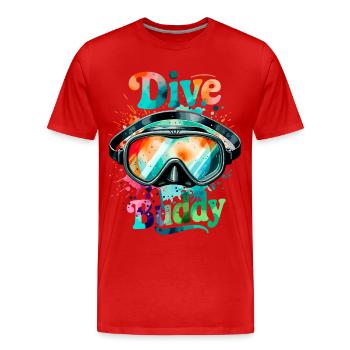Dive Buddy Taucherbrille - Männer Premium Bio T-Shirt - Rot - Vorne - Damien (186cm)