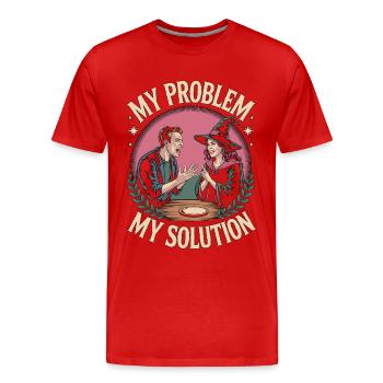Sorcellerie Mon problème Mon pictogramme Maman Astrologie - T-shirt bio Premium Homme - rouge - Devant - Damien (186cm)