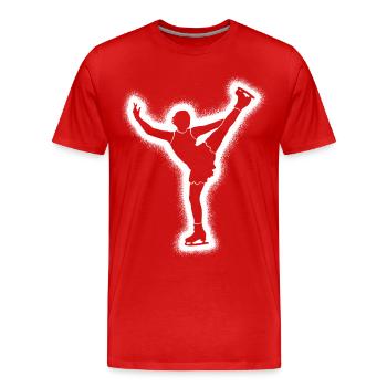 Patineuse artistique Patinage artistique Femmes patinage artistique - T-shirt bio Premium Homme - rouge - Devant - Damien (186cm)