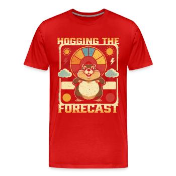 La météo monopolisant la météo - T-shirt bio Premium Homme - rouge - Devant - Damien (186cm)