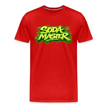 SODA MASTER - T-shirt bio Premium Homme - rouge - Devant - Damien (186cm)