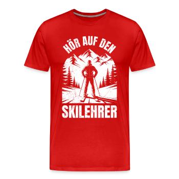 Skiing BE GOOD TO THE SKI INSTRUCTOR FUNNY - Men's Premium Organic T-Shirt - red - Front - Damien (186cm)