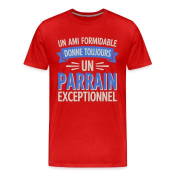 a great friend Exceptional Sponsor - Men's Premium Organic T-Shirt - red - Front - Damien (186cm)