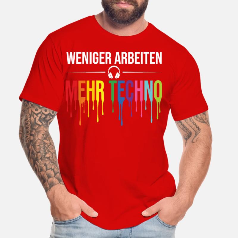 Less work, more techno – Rave Statement Men's Premium Organic T-Shirt