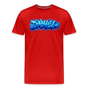 Graffiti DANIEL Name Gift Ideal Printable - Men's Premium Organic T-Shirt - red - Front - Damien (186cm)