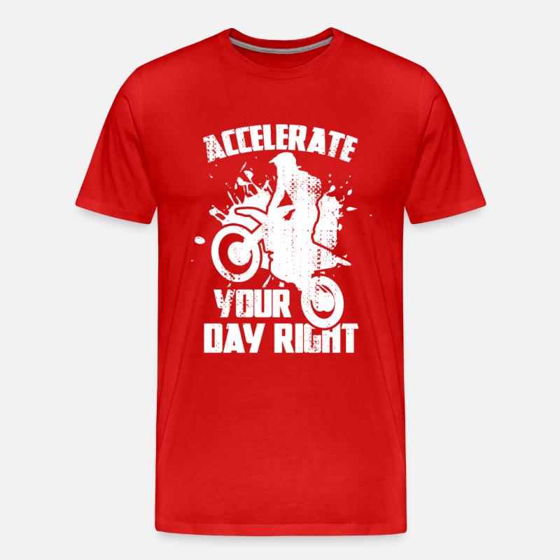 Accelerate Your Day Right - Männer Premium Bio T-Shirt - Rot