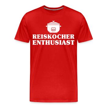 Cuisson du cuiseur à riz DIVERTISSEMENT PASSIONNÉ - T-shirt bio Premium Homme - rouge - Devant - Damien (186cm)