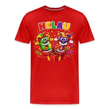 67 Six Seven meme Clown Helau Carnival - Men's Premium Organic T-Shirt - red - Front - Damien (186cm)