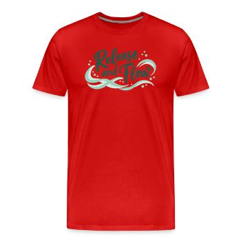 Release and Flow Loslassen und Energiefluss - Männer Premium Bio T-Shirt - Rot - Vorne - Damien (186cm)