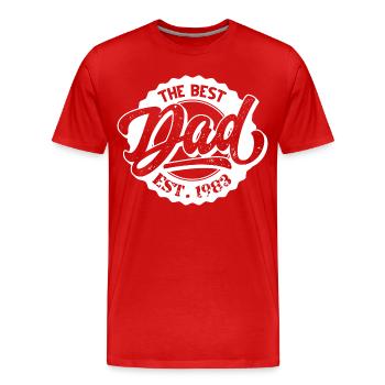 The Best Dad EST 1983 - Men's Premium Organic T-Shirt - red - Front - Damien (186cm)
