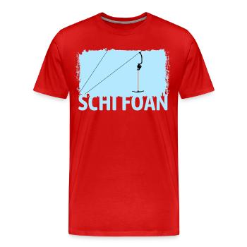 Ankerlift | Schi Foan, Ski, Wintersport, Skiurlaub - Männer Premium Bio T-Shirt - Rot - Vorne - Damien (186cm)
