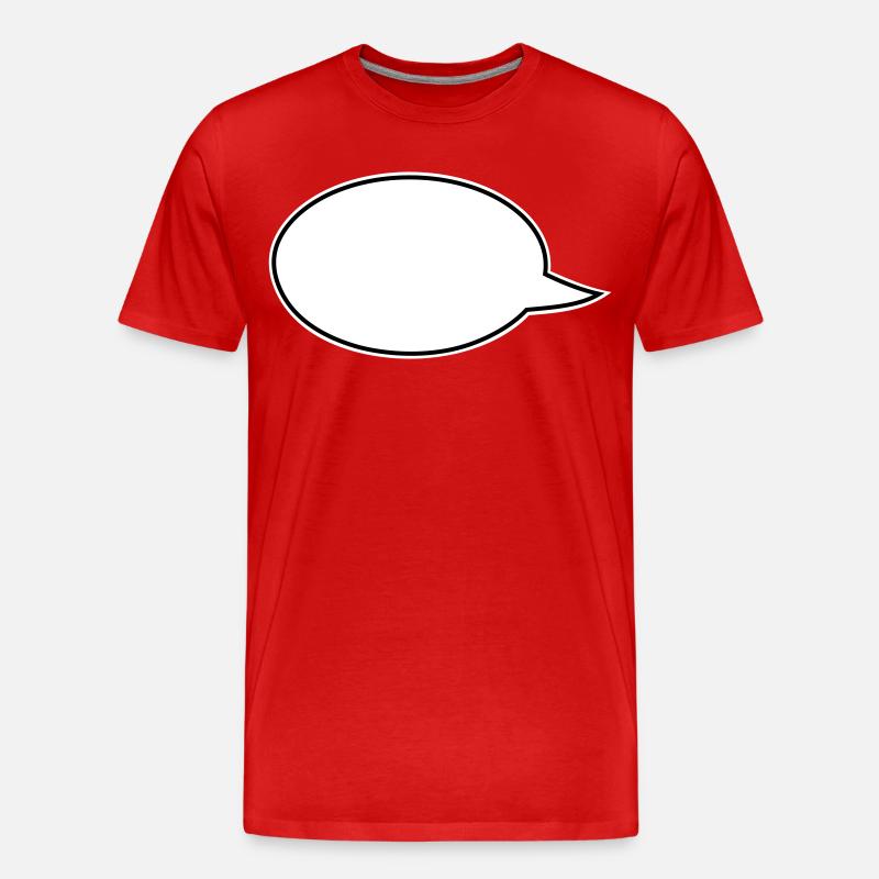 Sprechblasen Comic links - Männer Premium Bio T-Shirt - Rot