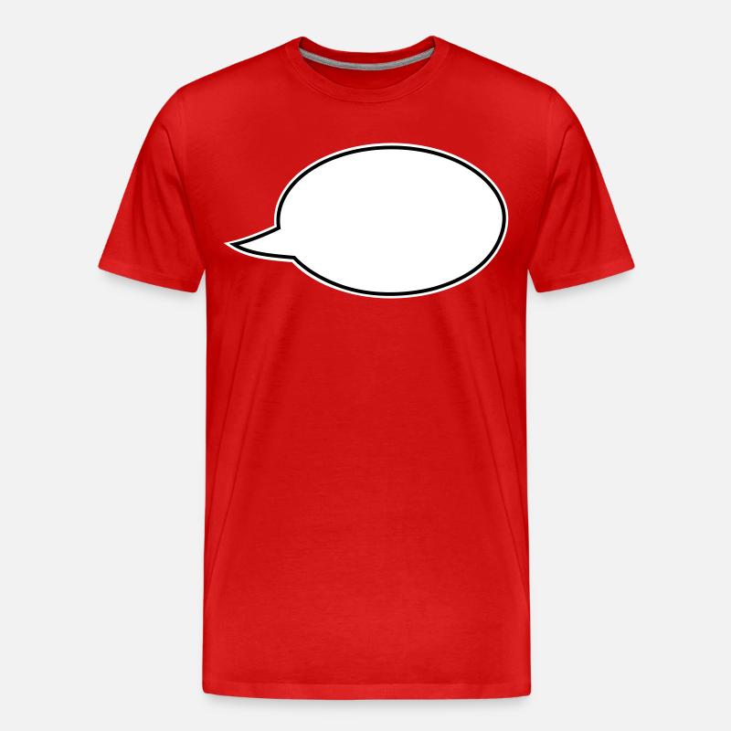 Sprechblase Comic rechts - Männer Premium Bio T-Shirt - Rot