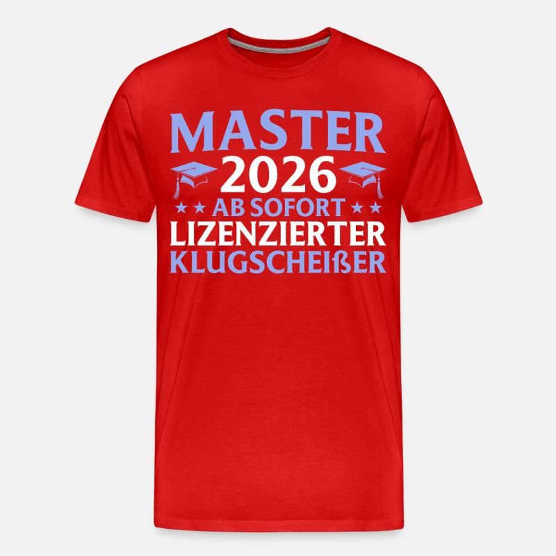 Studium geschafft 2026 Master Abschluss Geschenk - Männer Premium Bio T-Shirt - Rot