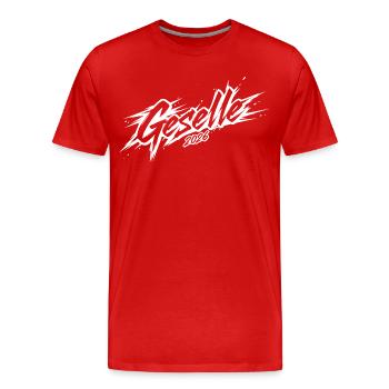 Compagnon 2026 - T-shirt bio Premium Homme - rouge - Devant - Damien (186cm)