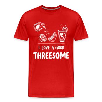 Zitrus-Limonaden-Szene - Männer Premium Bio T-Shirt - Rot - Vorne - Damien (186cm)