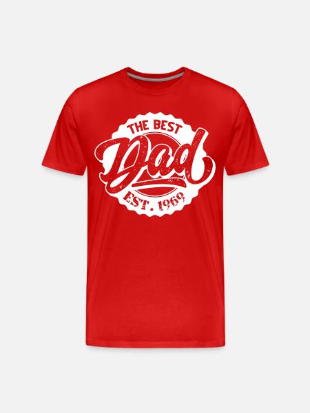 The Best Dad EST 1969 - Men's Premium Organic T-Shirt - red
