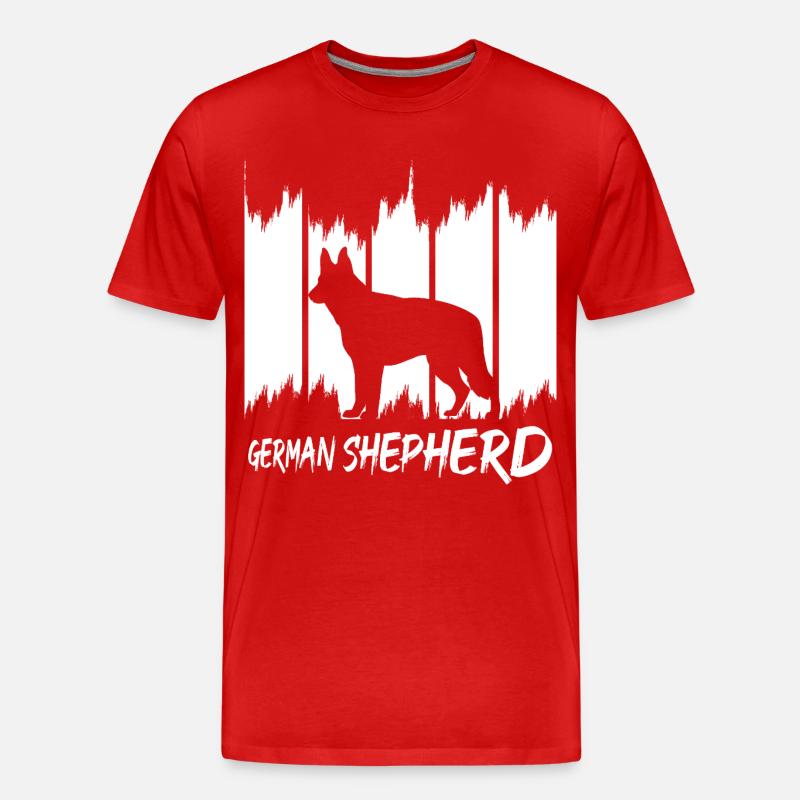 German Shepherd - Männer Premium Bio T-Shirt - Rot