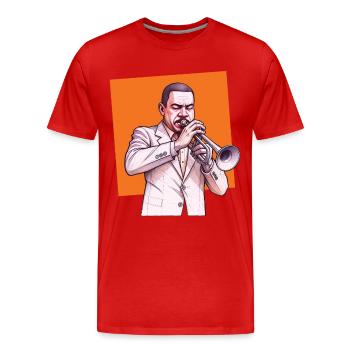 TRUMPETER #1 - sound & vision - T-shirt bio Premium Homme - rouge - Devant - Damien (186cm)