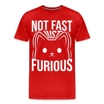 Not Fast Just Furious - Men's Premium Organic T-Shirt - red - Front - Damien (186cm)