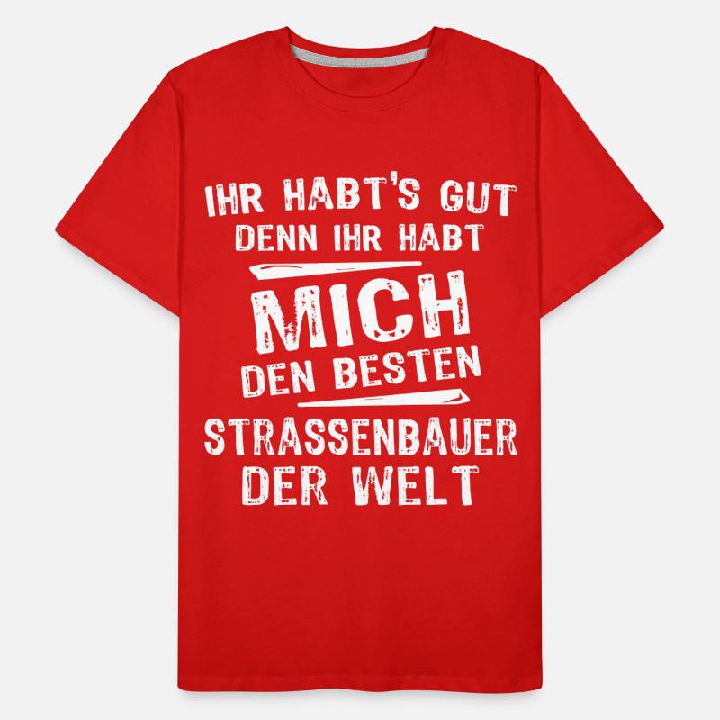 Constructeurs de routes T-shirt bio Premium Homme